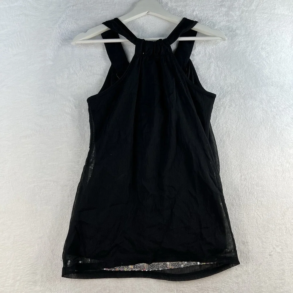 Vtg Y2K Cocomo S Small Halter Tank Top Sequin Y2K Whimsygoth Fairy Coquette